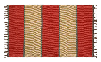 The Home Talk Rectangular Handmade Cotton Contemporary Carpets with Fringes Area Rugs