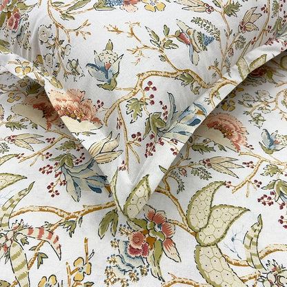Sajavat Home 100% Pure Cotton King Size Printed Bedsheet Set with 2 Pillow Covers Colour Mustard Yellow