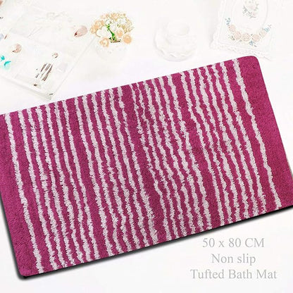 The Home Talk Cotton Morocco Door Mat Water Absorbent Ultra Soft Mats Non-Slip