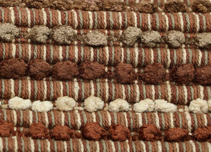 The Home Talk Handmade Stripes Cotton Rug Water Absorbent for Bathroom Entrance Door