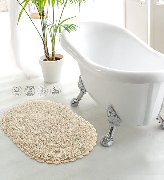 Sashaa World Super Soft Reversible Bath Mat/bathroom Rug