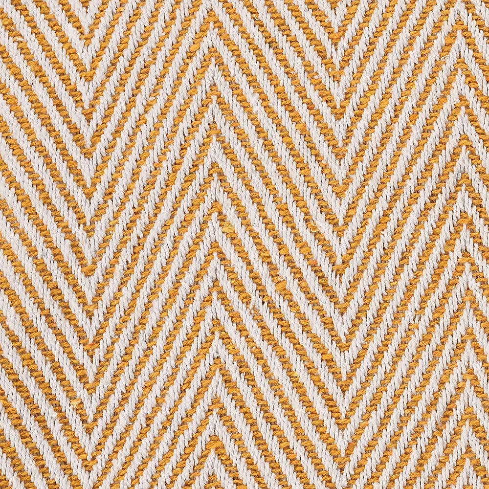 Sashaa World Cotton Striped Chevron Throw Blanket Colour Yellow