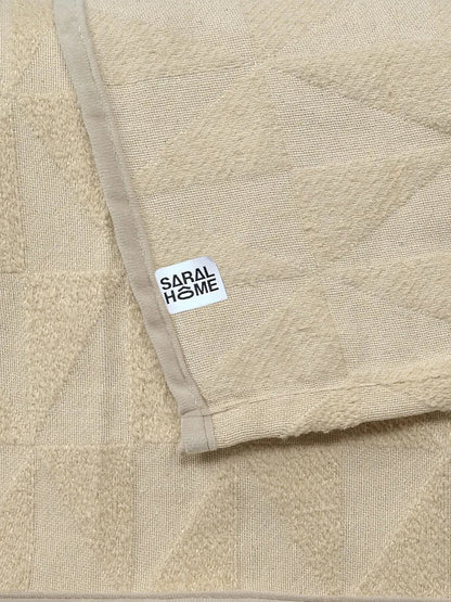 Saral Home Soft Microfiber 1 Seater Sofa Cover Throw Colour Lt.Beige