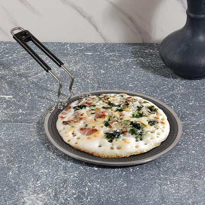 Vinod SAS Pro Platinum Triply Stainless Steel X Tawa - 25 cm | 4.0 mm Thick | Hexa Design