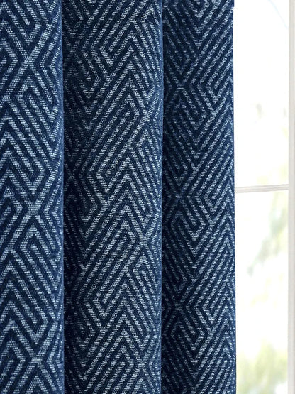 Saral Home Pacman Chenille Blackout Door Curtains Colour Navy