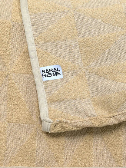 Saral Home Soft Microfiber 1 Seater Sofa Cover Throw Colour Beige