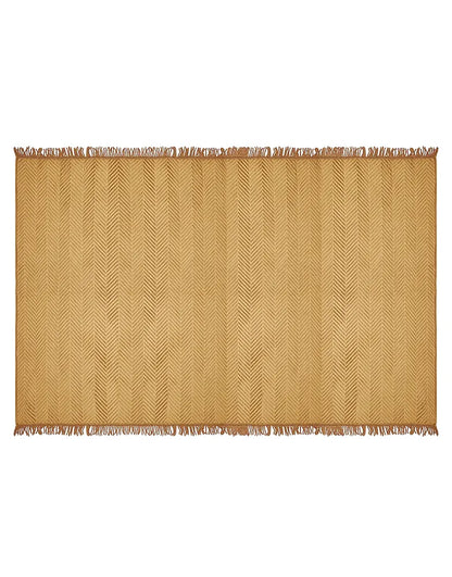 Saral Home Easy Living Velvet Chevron Sofa Throw Gold