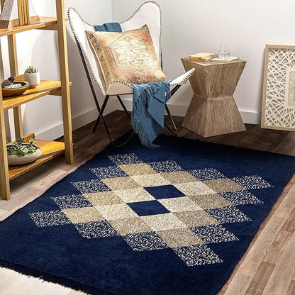 BSB Home Designer Superfine Chenille Carpet Velvet Carpet Area RugDurries with Fine Gold Yarn for Living Room