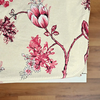 Divine Casa Floret 100% Cotton Double Fitted Bedsheet 144 TC Colour Summer Fern