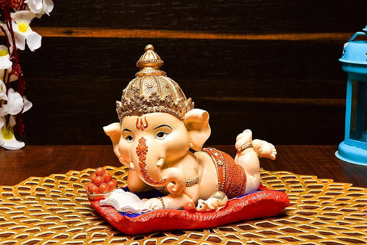 Karigaari India Handcrafted Polyresin Eco Friendly Lord Ganesha Ganpati Idol Figurine