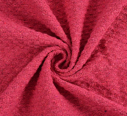 Sashaa World Vibrant Pink Cotton Throw Colour Vibrant Pink
