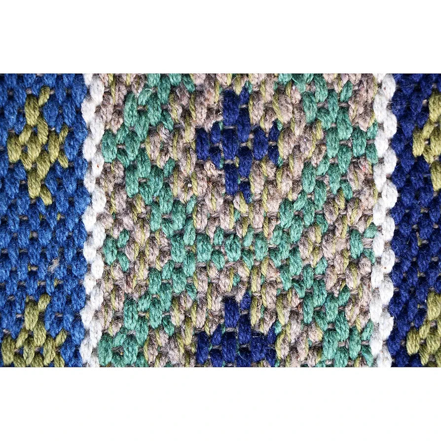 The Home Talk Handmade Cotton Tribal Carpets Area Rugs for Bedroom Multicolor Beige
