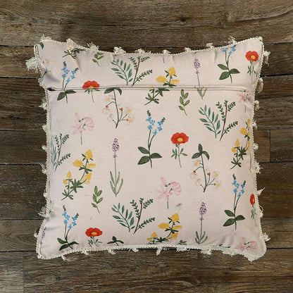 Ishro Home Premium Cushion Cover Colour Blooming Cranes Bill