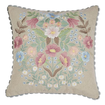 Haus & kinder Decorative Embroidered Cushion Cover  | Colour Medallion buta