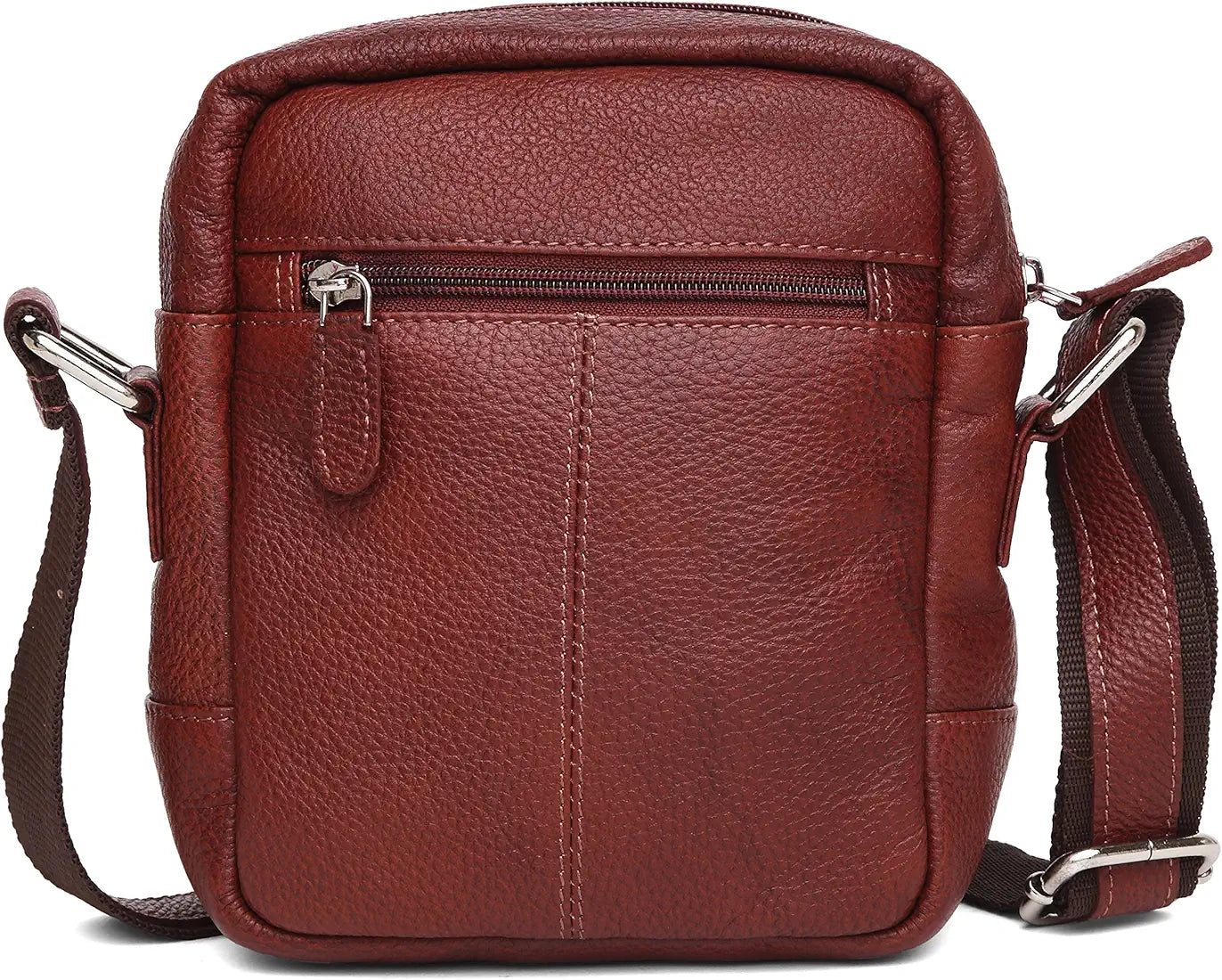 WildHorn Leather Sling Messenger Bag for Men I Multipurpose Crossbody Bag I Travel Bag with Adjustable Strap I Utility Bag I Dimension : L-6 inch W-2.7 inch H-8.5 inch