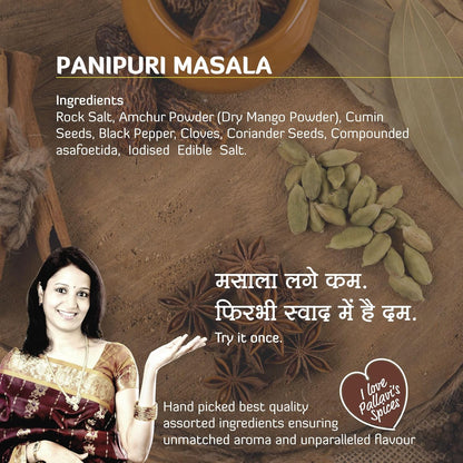 Pallavi's Spices Panipuri Masala - 50 gms (Pack of 4)