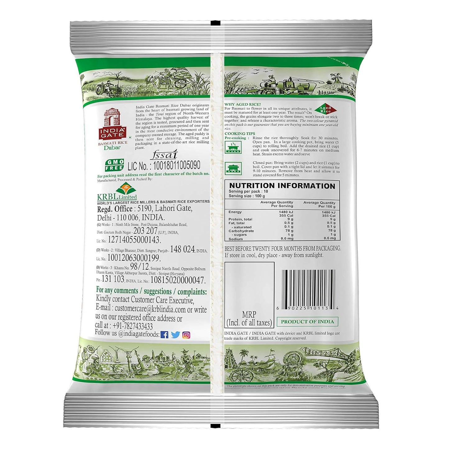 India Gate Basmati Rice Dubar - 1000 gms