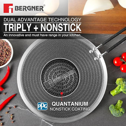 Bergner Hitech Triply Non-Stick 26 cm Roti Tawa