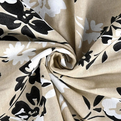 Divine Casa 100% Cotton Double Bed Dohar Lightweight & Breathable AC Blanket Colour Ivory & Sunflower Yellow