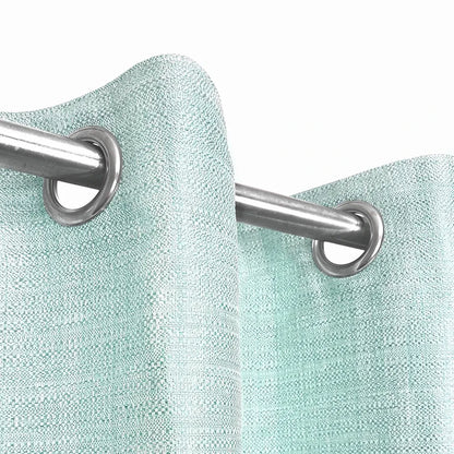 Divine Casa Textured Window Curtain 5 Feet Cameo Colour Green Soft Polyester Panel with Metal Eyelets for Home Decor (Pack of 1)