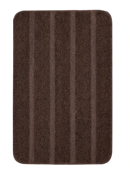 Saral Home Microfiber Soft Anti Slip Water Absorbent Door Mat & Bath Mat Colour Brown (Pack Of 2)