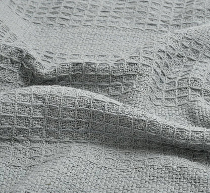 Sashaa World Grey Cotton Throw for Sofa Colour Grey