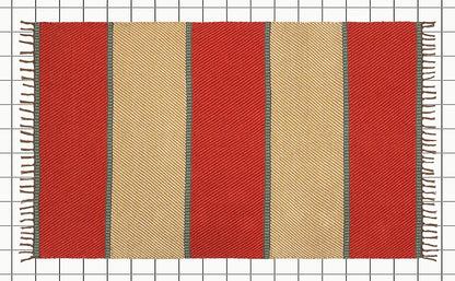 The Home Talk Rectangular Handmade Cotton Contemporary Carpets with Fringes Area Rugs