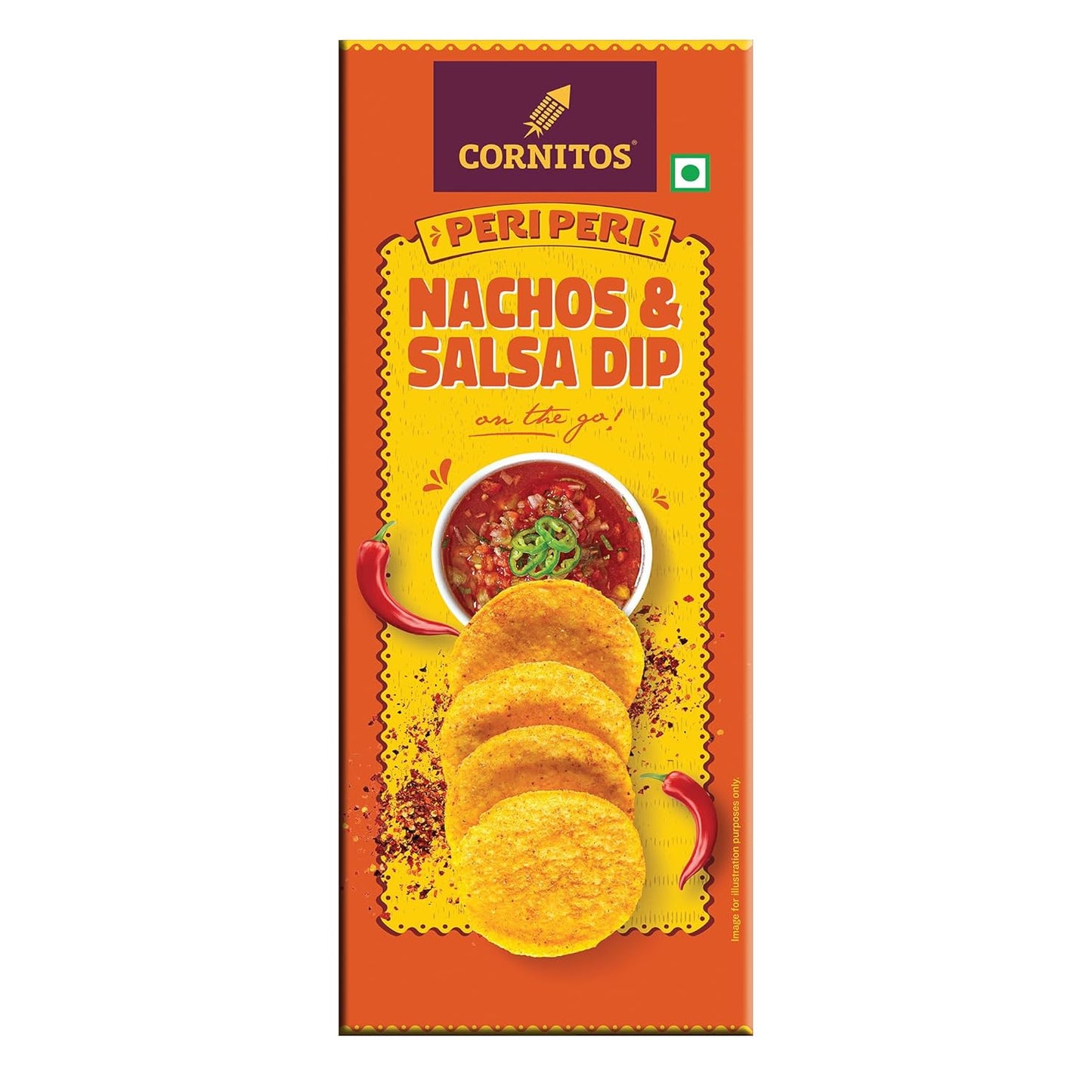 Cornitos Peri Peri Nachos and Salsa Dip Tray -  75 g