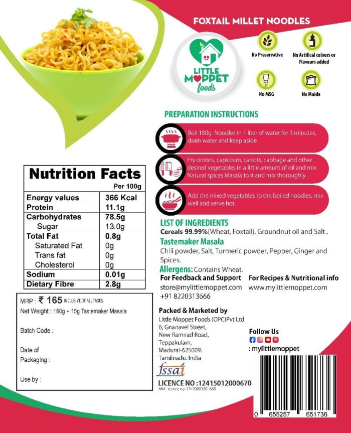 Foxtail Millet Noodles [195G]
