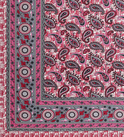 100% Pure Cotton Traditional Printed Bedsheet for Double Bed King Size Bedsheet with 2 Pillow Covers