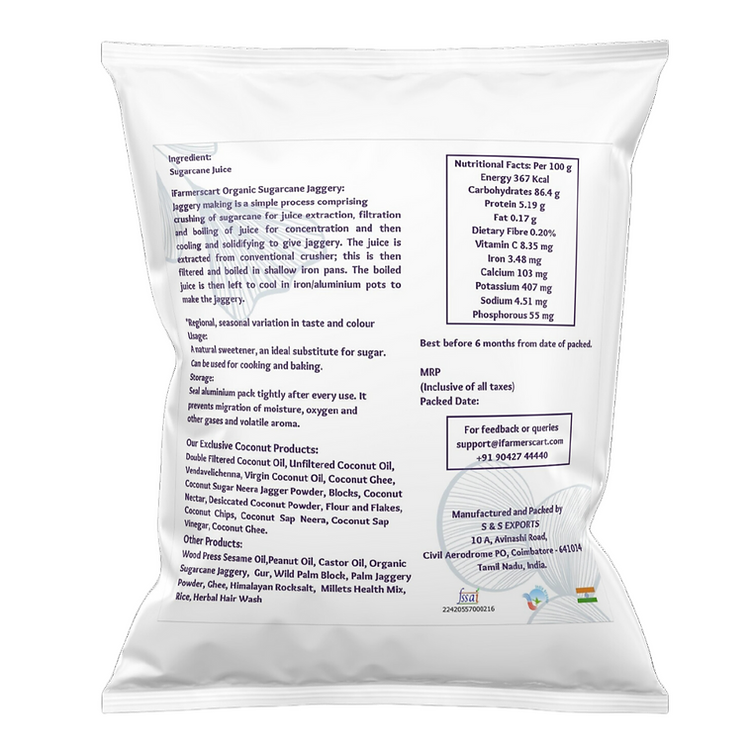 iFarmerscart Farm Fresh Sugarcane Jaggery
