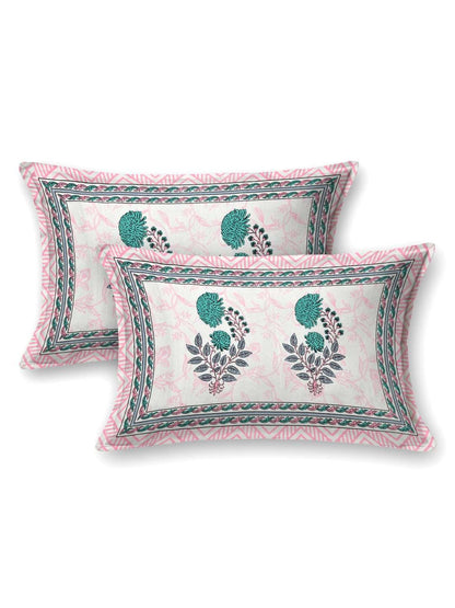 100% Pure Cotton Traditional Printed Bedsheet for Double Bed King Size Bedsheet with 2 Pillow Covers