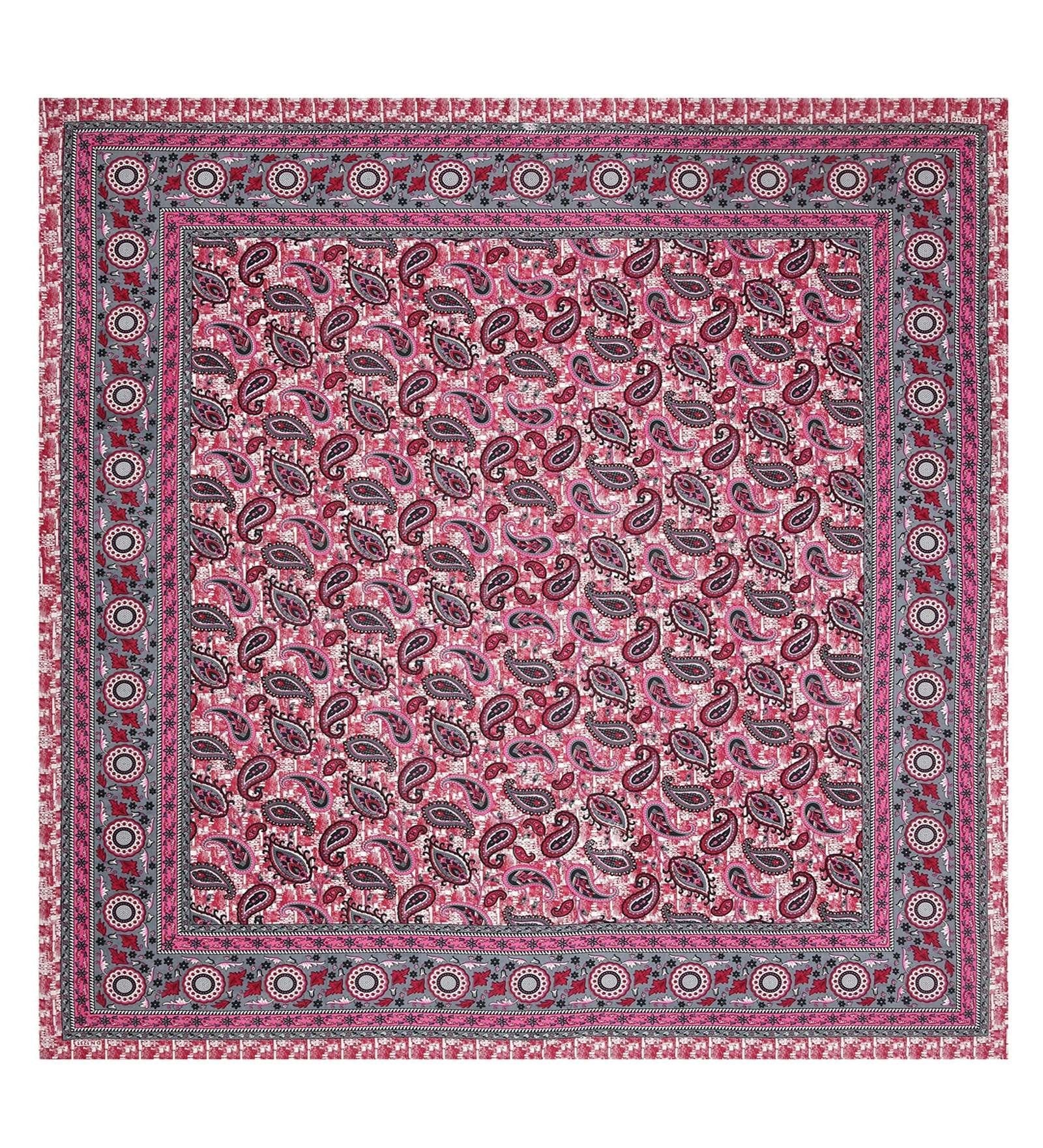 100% Pure Cotton Traditional Printed Bedsheet for Double Bed King Size Bedsheet with 2 Pillow Covers