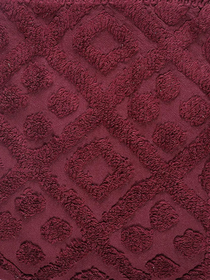 Saral Home Easy Living Soft Cotton Tufted 2 Seater Sofa Cover Throw Colour Maroon