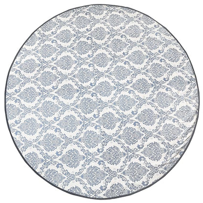 Texstylers Cotton Round Pack of 1 Blue Abstract 4 Seater Dining Table Cloth Cover 56 Diameter