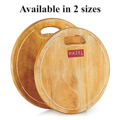 Hazel Neem Wood Chopping Board Round 13 Inch (33.5 cm Diameter) Vegetable Chopping Board
