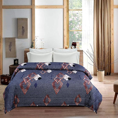 Bsb Home Super Soft Glace Cotton Warm Blanket for Winter (230X250 cm, Blue and Red) Double