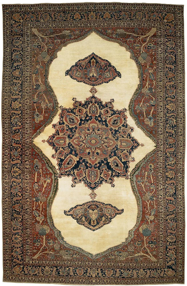 Ishro Home Premium Carpet For Hall, Bedroom, Living Room Pattern Gul Farang