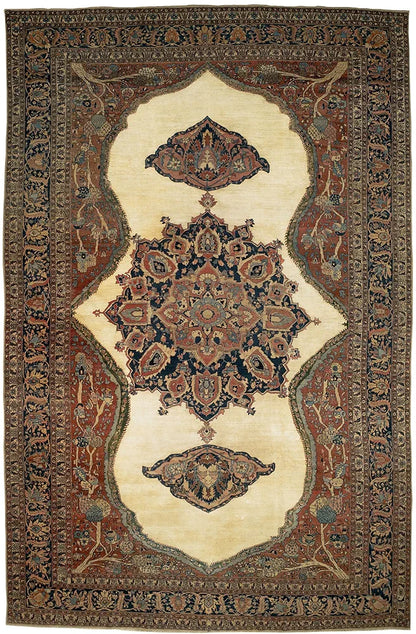 Ishro Home Premium Carpet For Hall, Bedroom, Living Room Pattern Gul Farang