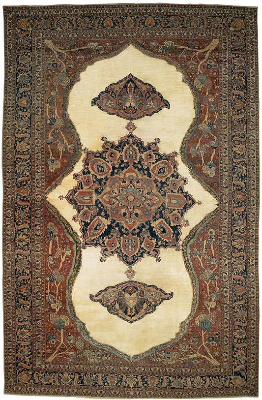 Ishro Home Premium Carpet For Hall, Bedroom, Living Room Pattern Gul Farang
