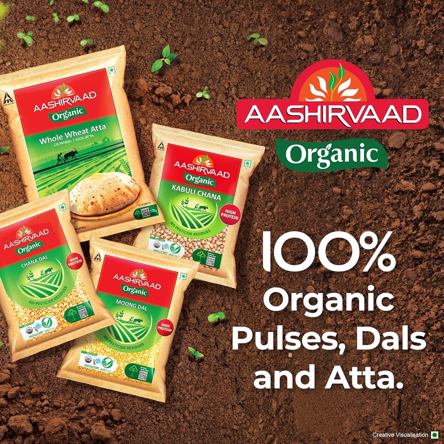 Aashirvaad Organic Kabuli Chana - 500 gms