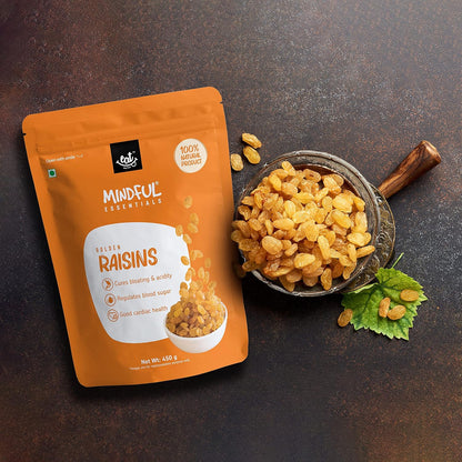Eat Anytime Premium Organic Golden Raisins- 450 gms