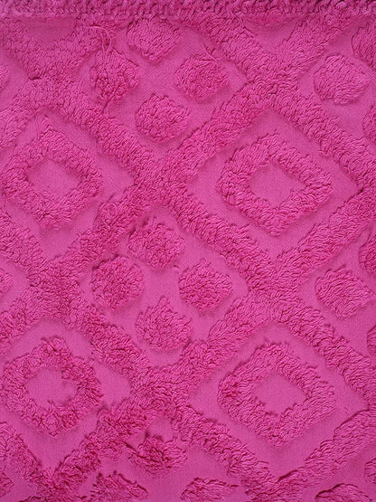 Saral Home Easy Living Home Soft Cotton Tufted 2 Seater Sofa Cover Throw Pink