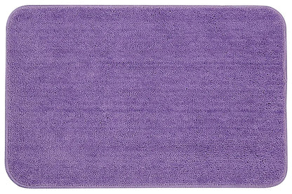Saral Home Easy Living Saral Home Microfiber Anti-skid Rectangular Bath Mat Colour Purple (Pack Of 2)