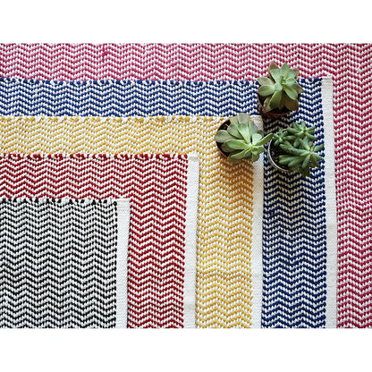 The Home Talk Weaved Cotton Carpets Contemporary Decorators Area Rugs Pink