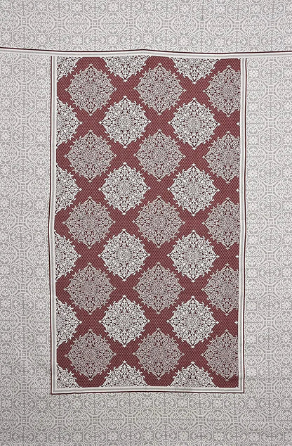 Fresh From Loom Reversible Cotton Bed Sheet Set Single Bedsheet 300 TC Bedsheet with 1 Pillow Covers Wine
