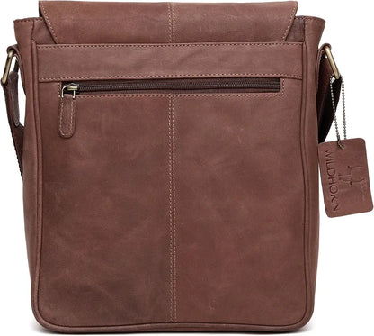 WildHorn® Leather 11 inch Sling Messenger Bag for Men I Multipurpose Crossbody Bag I Travel Bag with Adjustable Strap I Utility Bag I DIMENSION : L-11 inch W-3 inch H-12 inch