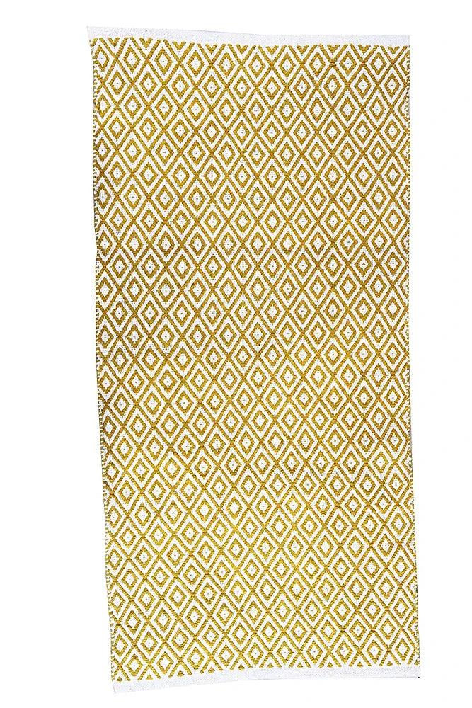 The Home Talk Weaved Cotton Carpets Contemporary Decorators Area Rugs Yellow