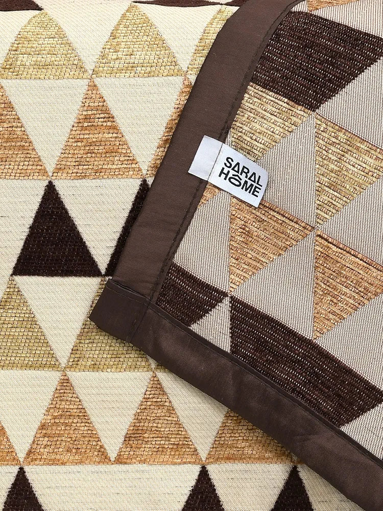 Saral Home Easy Living Chenille 2 Seater Sofa Cover Throw Colour Brown