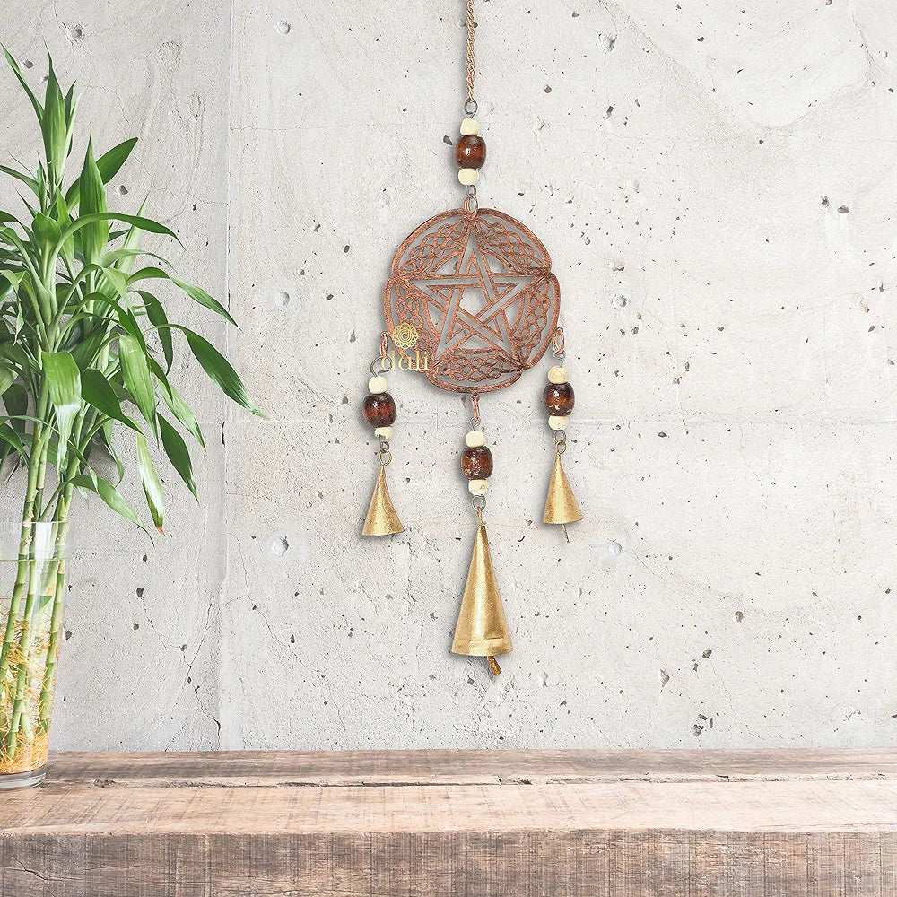 Duli Metal Star Windchime Wall Hanging Feng Shui Hanging Bells